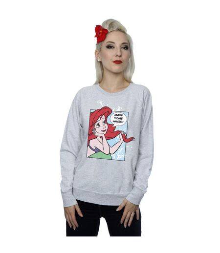 Disney Princess Womens/Ladies Ariel Pop Art Sweatshirt (Heather Grey) - UTBI10173