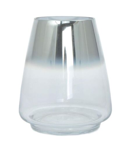 Vase Design en Verre Saigon 18cm Argent