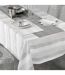 Nappe en Coton Tissée Eldora 140x240cm Argent-3