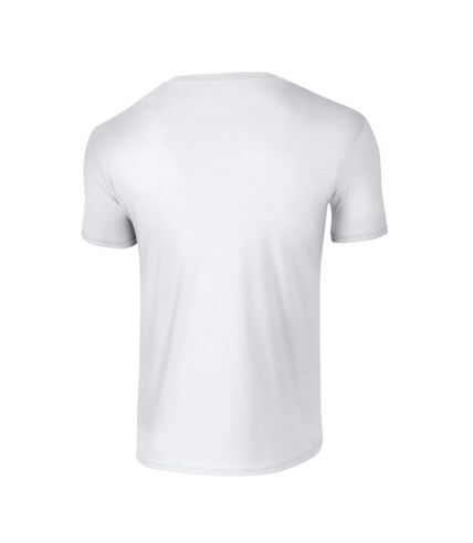 Unisex adult softstyle plain ringspun cotton t-shirt white Gildan