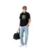 Mens Grid Crocodile Cotton T-shirt Black Lacoste-4