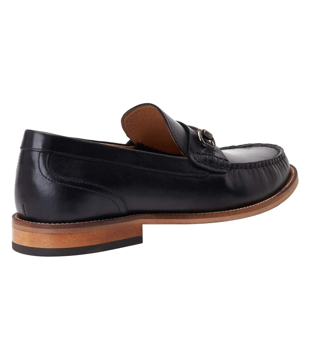 Mens Madison Leather Loafers Black Base London-2