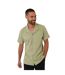 Chemise Manches Courtes Darvel Homme Vert De Gris Clair Threadbare-2