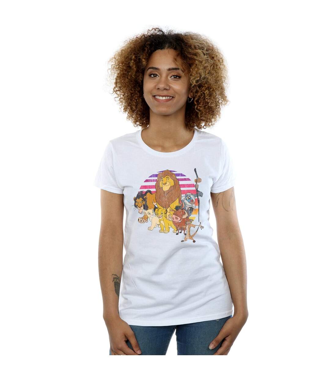Disney T-shirt en coton Le Roi Lion Pride Family Womens/Ladies (Blanc) - UTBI25055-2