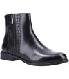 Hush Puppies Womens/Ladies Frances Crocodile Leather Ankle Boots (Black) - UTFS8173