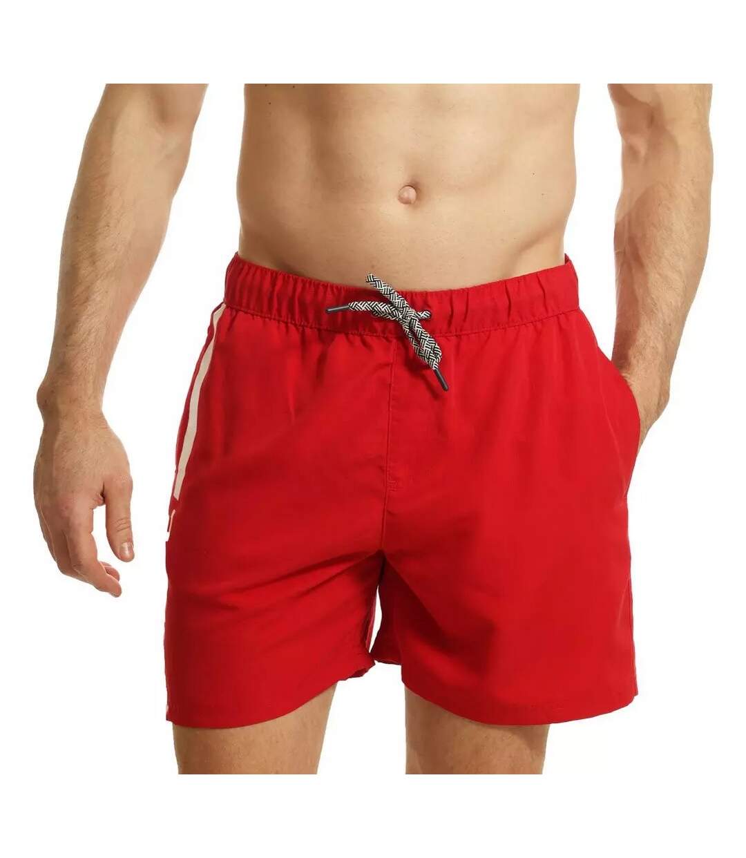 Short de bain homme rouge / blanc RIPT Essentials-4