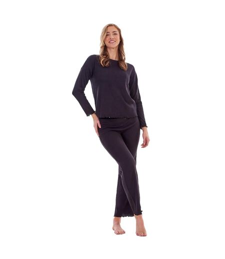 Ensemble De Pyjama Long Femme Noir Keanu