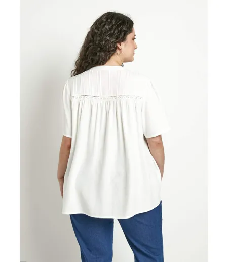 Chemiser boutonné uni ample