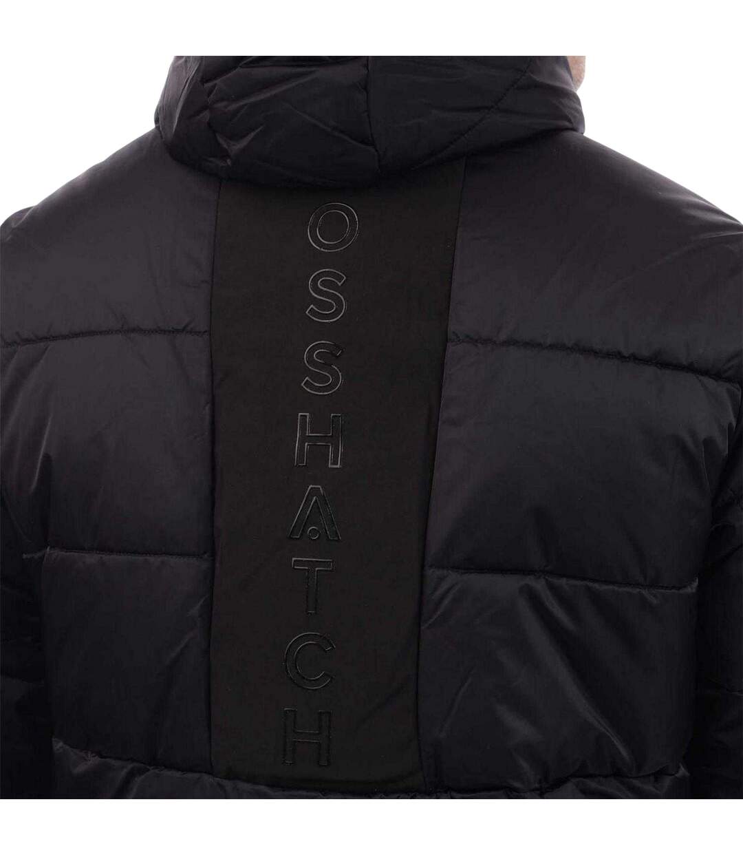 Mens Polyester Padded Jacket Blue Crosshatch-4