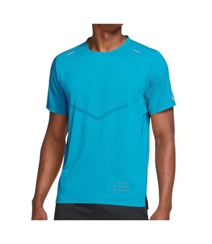T-Shirt De Running Bleu Homme Nike Rise 365 SS