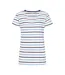 T-shirt Manches Courtes Motif/style Blocs De Couleurs En Rayures Breton Femme Bleu Lazy Jacks-1