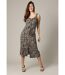 Robe midi en tissu gaufré à motifs léopard OCTAZIA-1