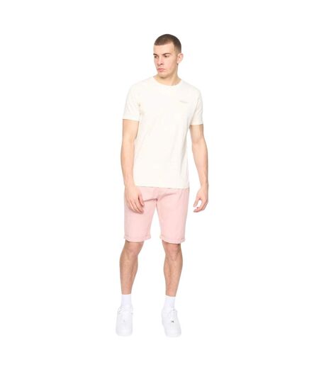 Mens sinwood chino shorts soft pink Crosshatch