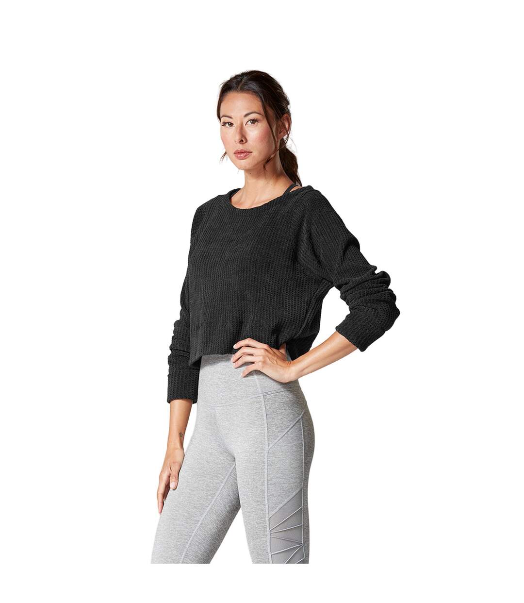 Sweat warm up femme gris foncé Tavi Noir