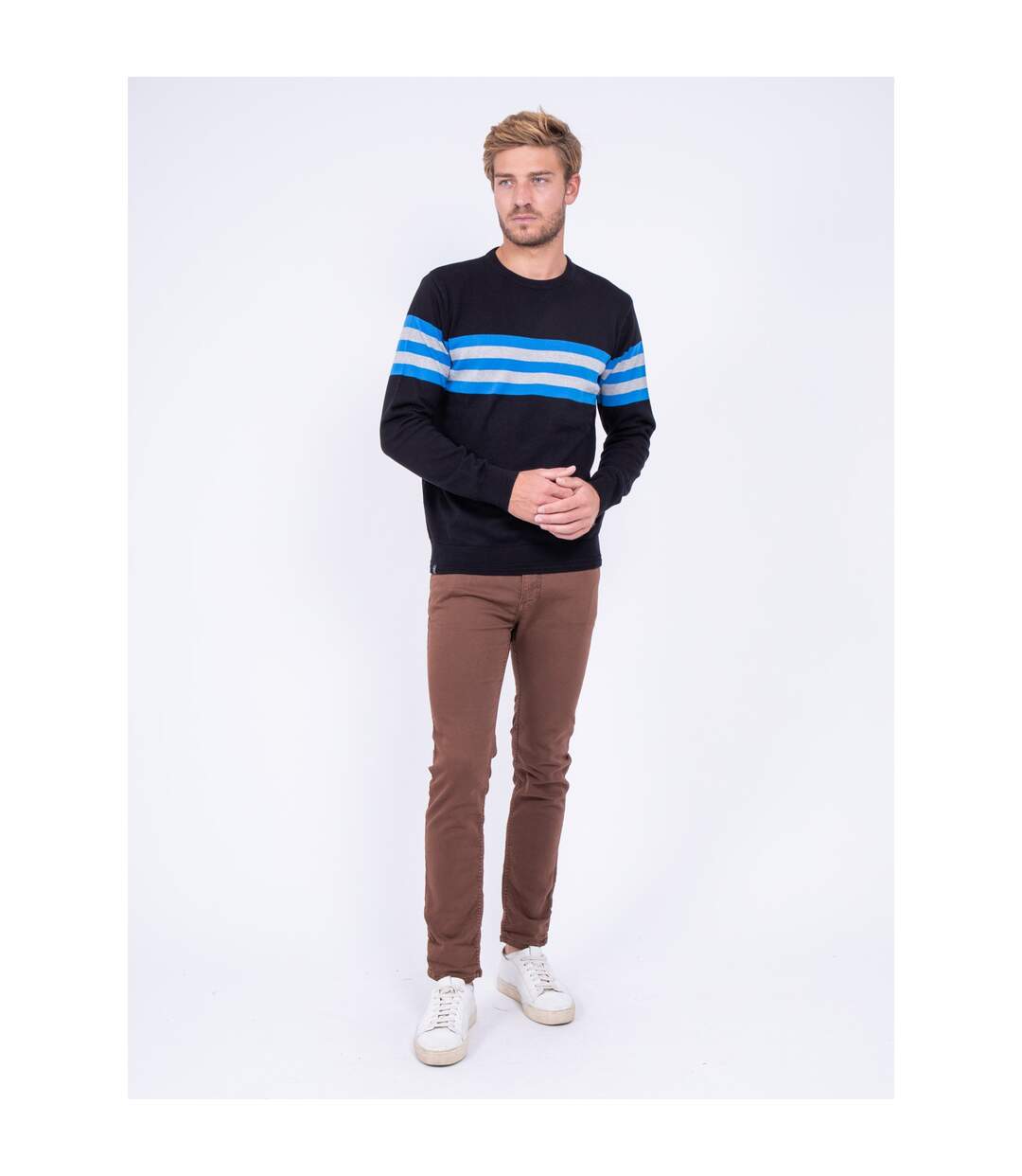 Pull col rond pur coton LIMOGE-4