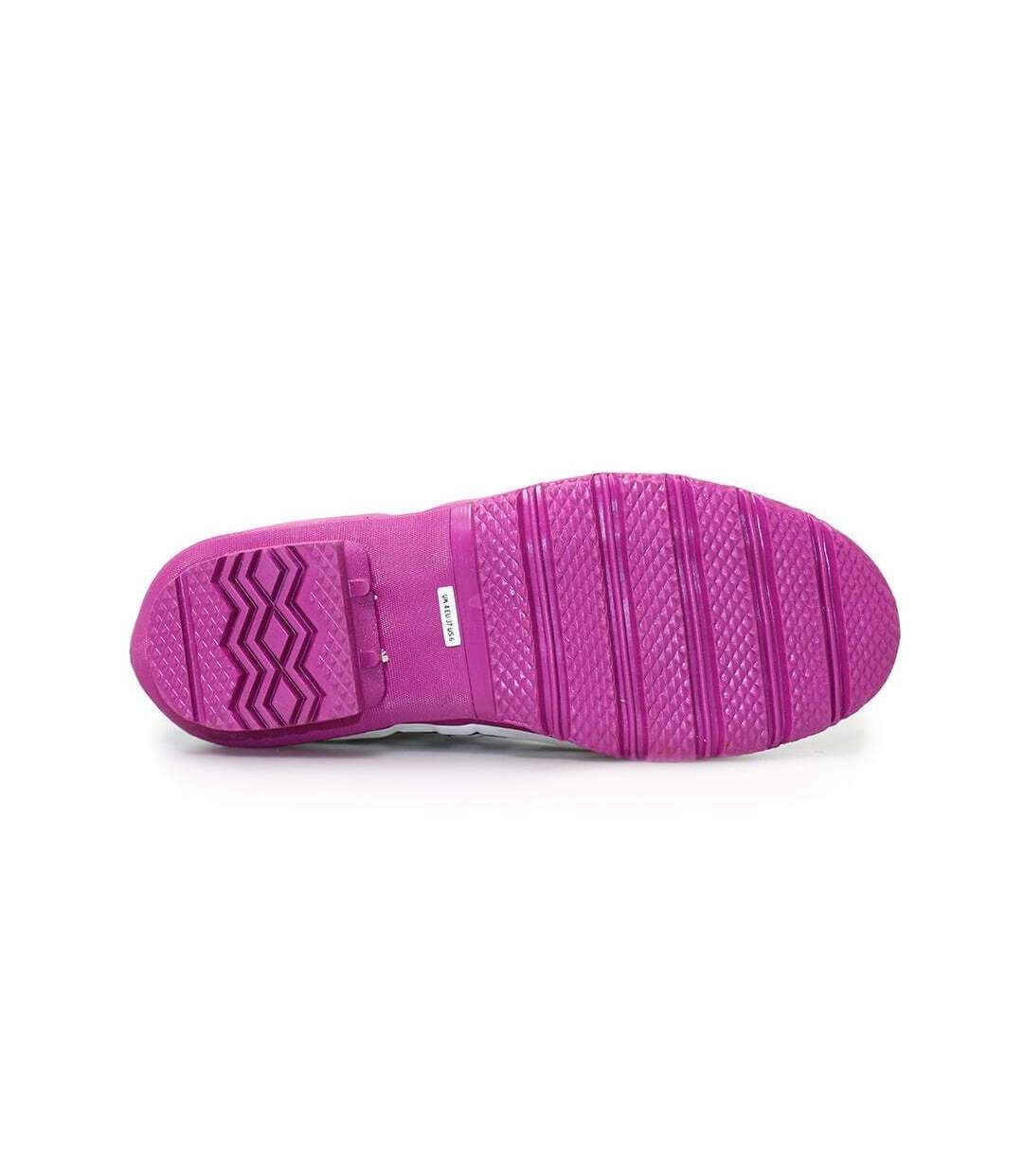 Bottes de pluie femme violet / rose foncé / blanc Lunar-4
