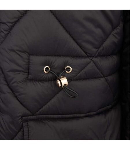 Veste Motif/style Matelassage En Losanges Femme Noir Firetrap