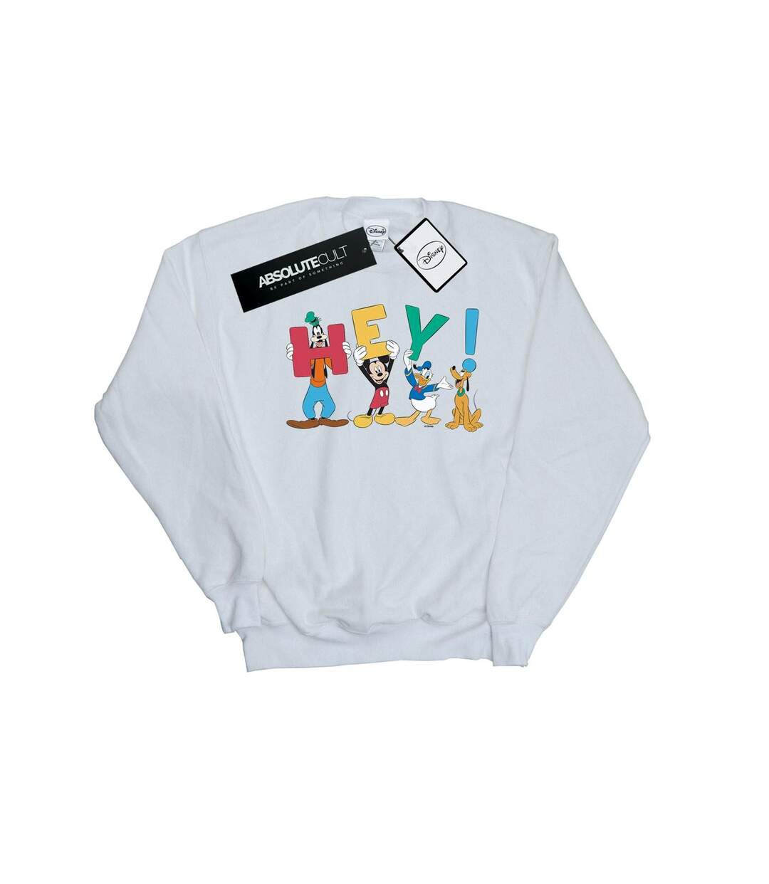 Disney Sweatshirt Mickey Mouse Friends Hey Femme/Ladies (Blanc) - UTBI27522-1