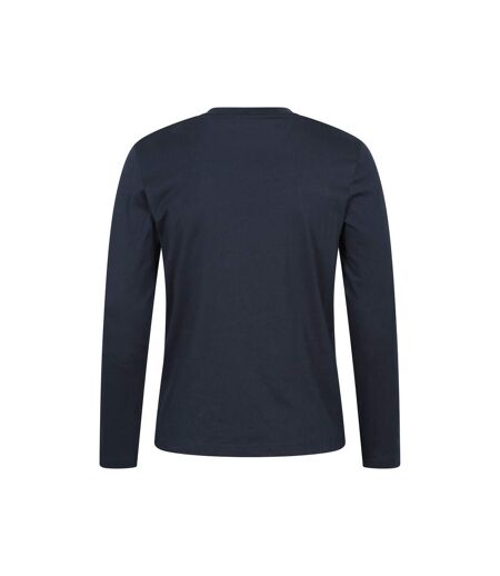 Mens Flint Crew Neck Long-sleeved T-shirt Navy Mountain Warehouse