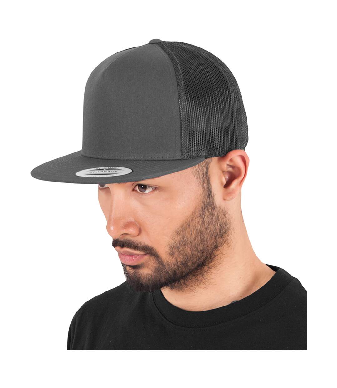 Casquette de camionneur classique gris foncé Flexfit-3