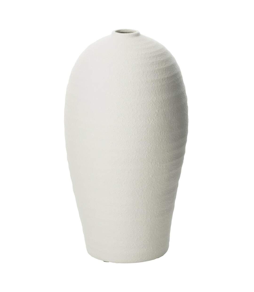 Vase Design en Ciment Creta 36cm Blanc-1