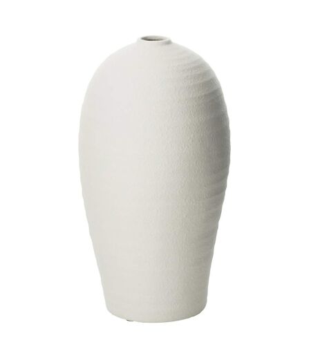 Vase Design en Ciment Creta 36cm Blanc