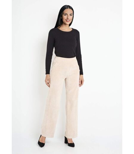 Pantalon large velours milleraies