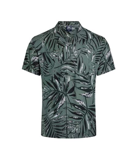 Mens holborn hawaiian eco viscose shirt army green Weird Fish