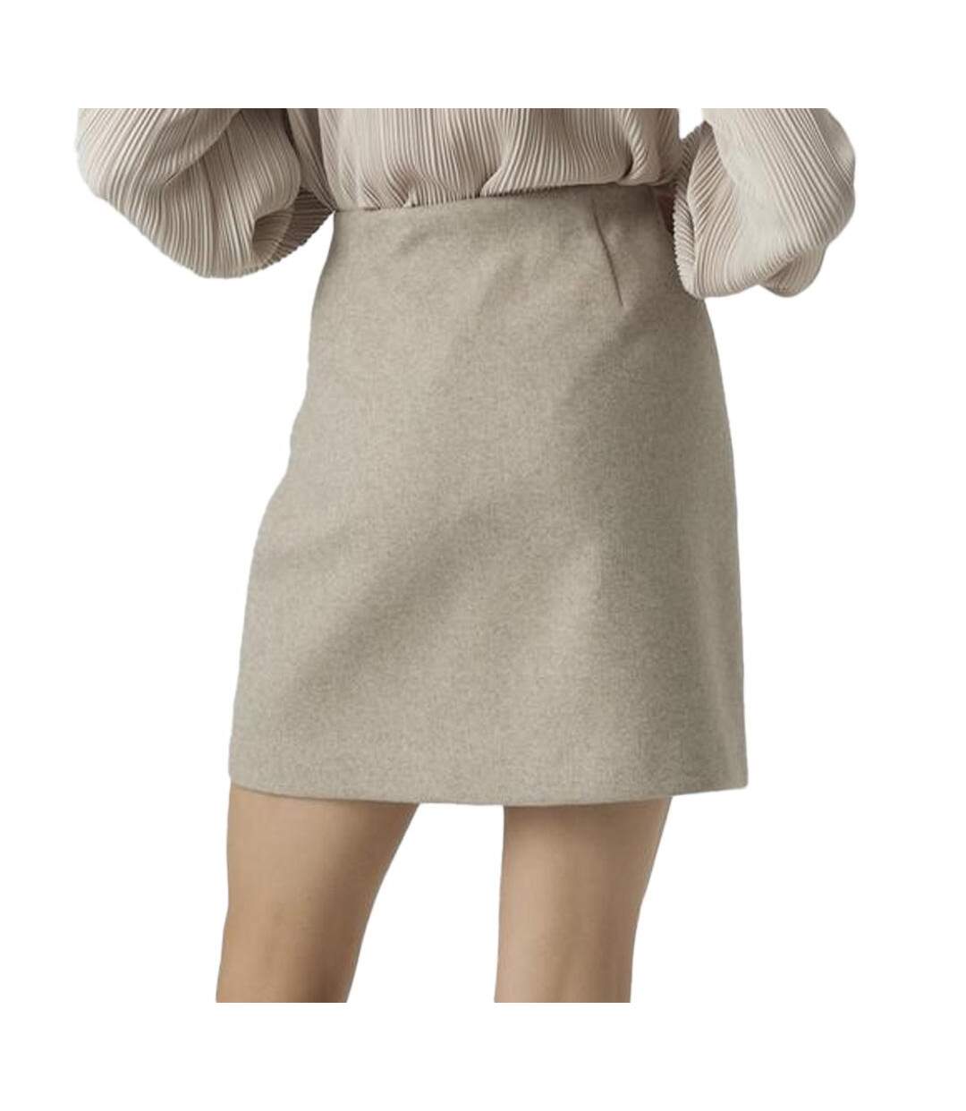 Jupe beige femme vero moda fortune allison-2