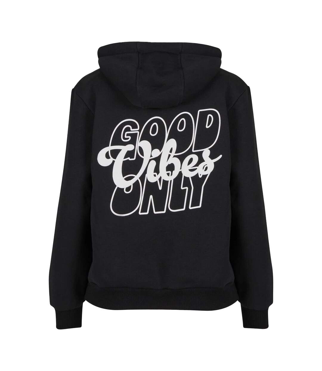 Sweat À Capuche Motif/style Imprimé Au Dos Good Vibes Femme Noir Miss Tee-2