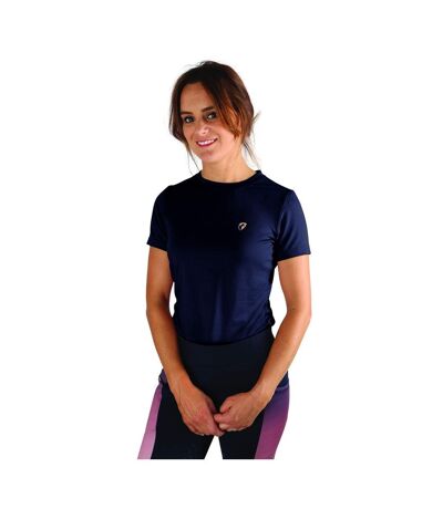 Womens/ladies elevate t-shirt navy HyFASHION