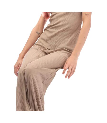 Womens/ladies cira plisse tank top mink Vero Moda