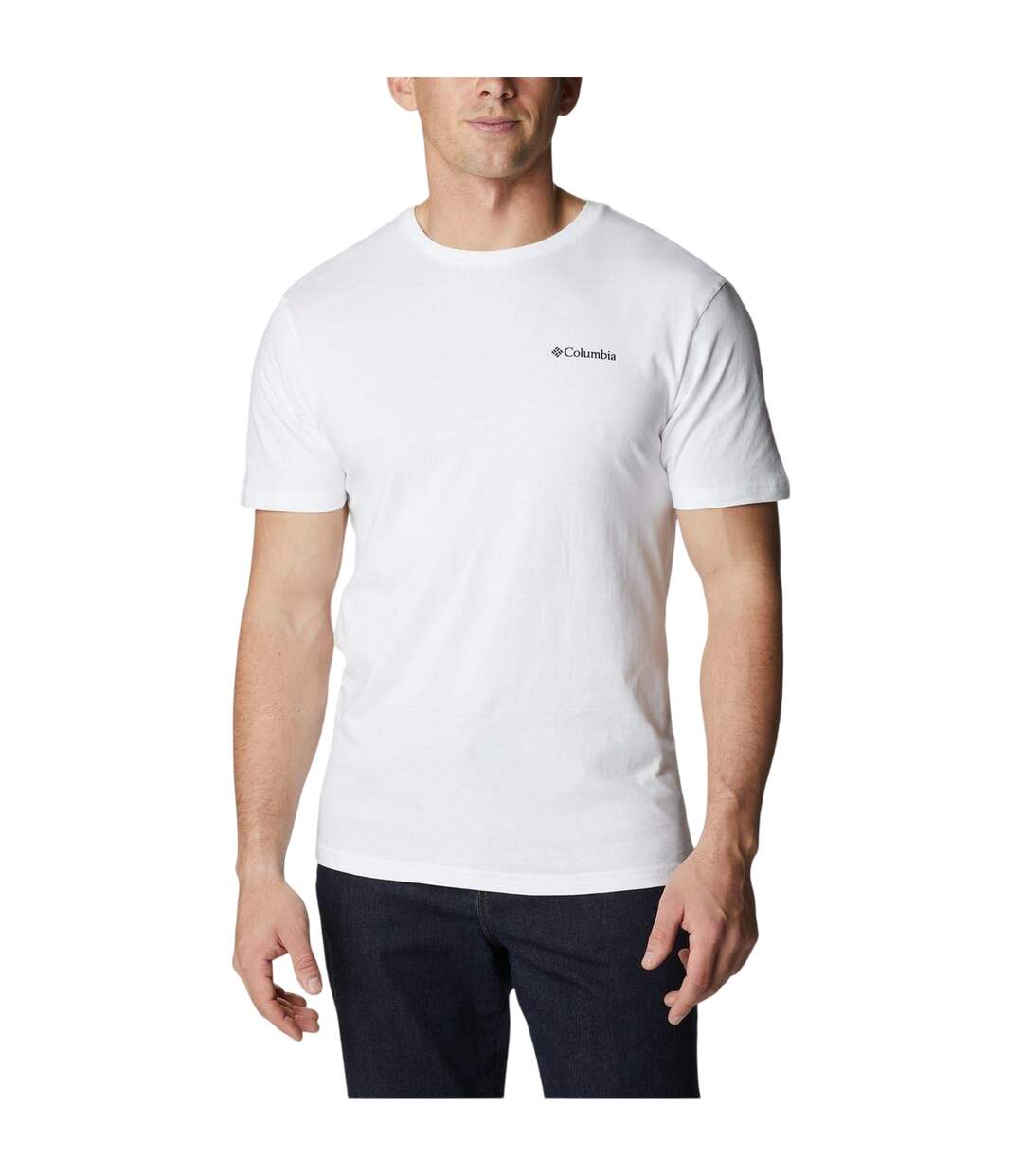 T-shirt Motif/style Imprimé Graphique Barton Homme Blanc Columbia-1