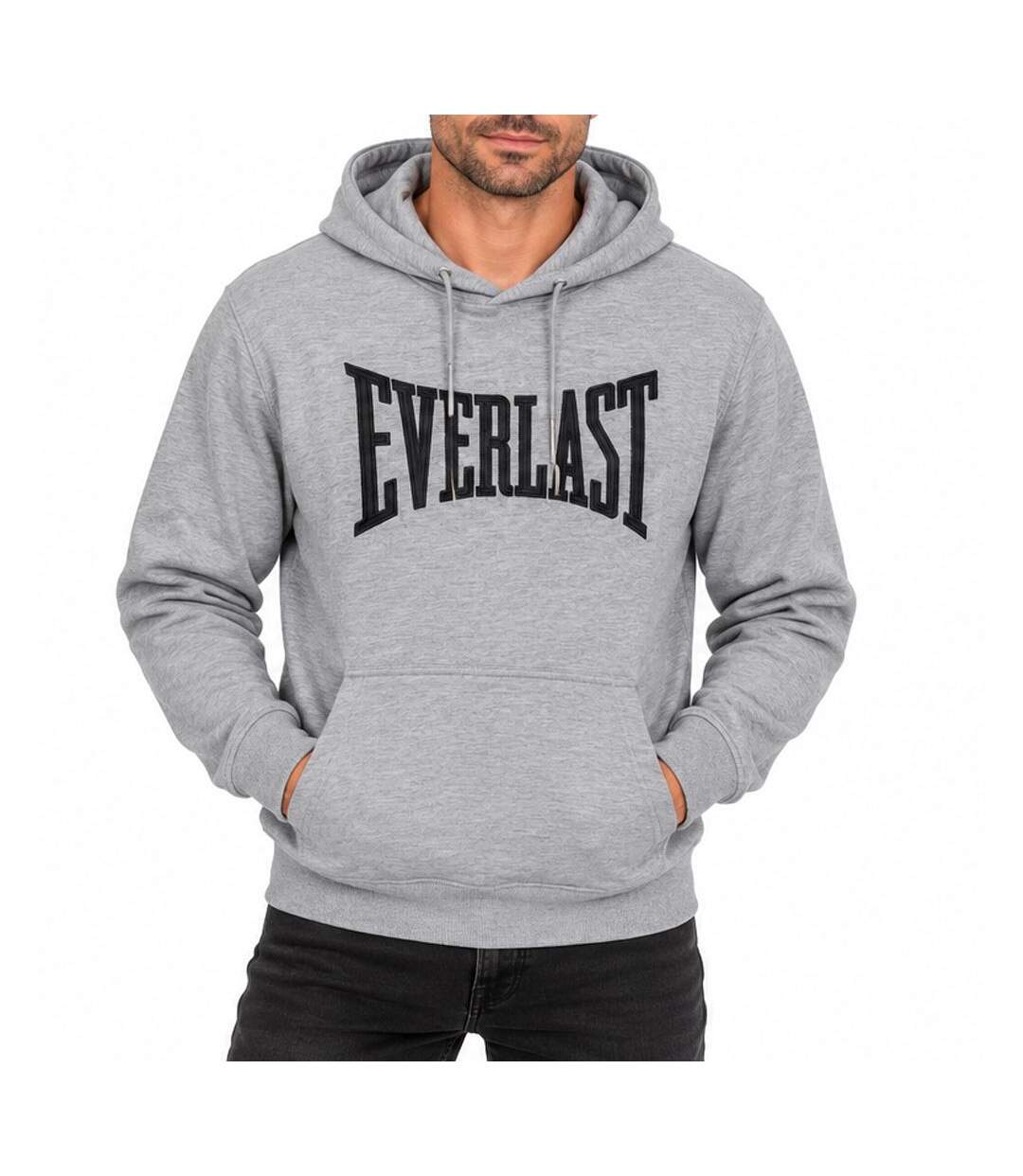 Sweat à capuche gris homme everlast el022-1