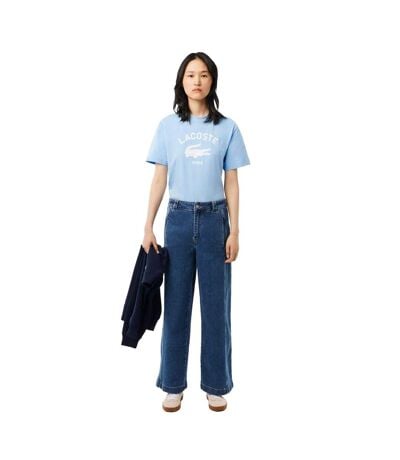 T-shirt Style Signature Imprimée Adulte Rouge Bordeaux Lacoste