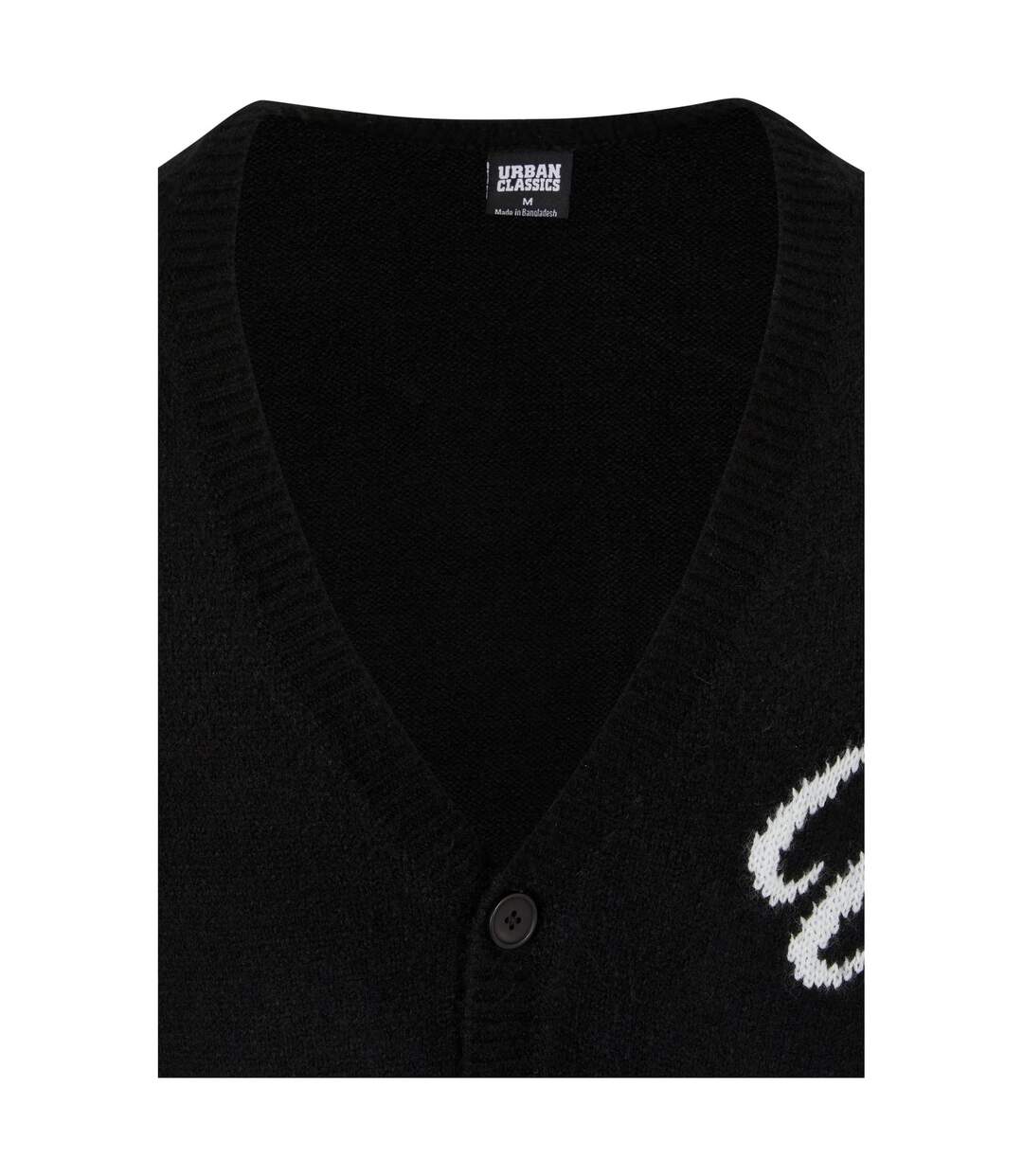 Cardigan Initials Homme Noir Urban Classics-4