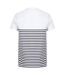 T-shirt breton adulte blanc / bleu marine Front Row-2