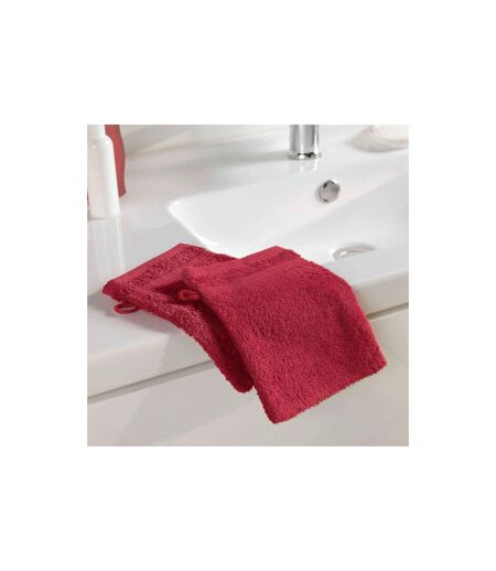 Lot de 2 Gants de Toilette Tendresse 15x21cm Rubis