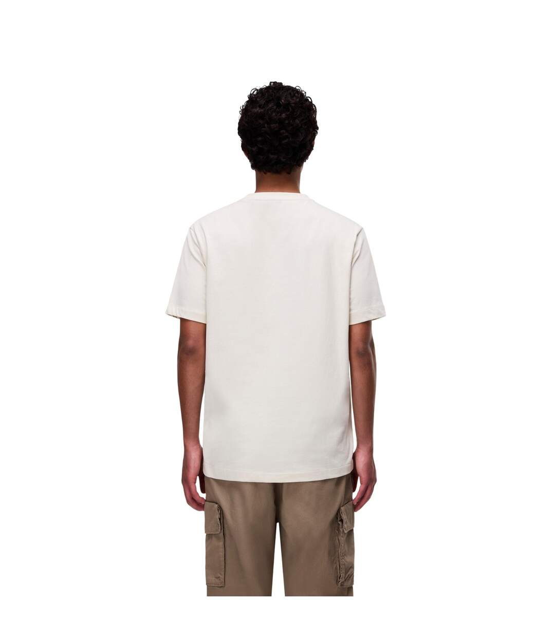 T-shirt Motif/style Logo Rectangulaire Homme Beige Napapijri-4