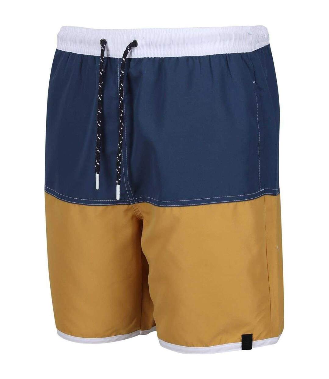 Mens Benicio Swim Shorts Dark Denim Gold Straw Regatta-1