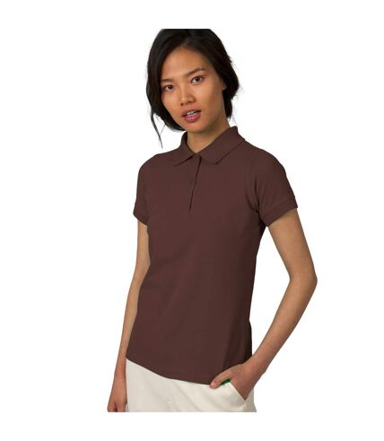B&C Safran Pure Ladies Short Sleeve Polo Shirt (Brown)