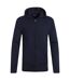 Mens samuel knitted full zip hoodie navy Weird Fish-1