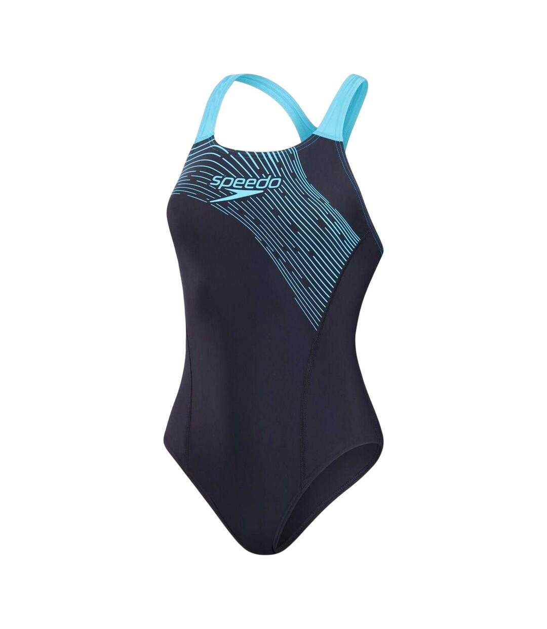 Maillot De Bain 1 Pièce Motif/style Logo Medley Medalist Femme Bleu Marine Imprimé Speedo-2
