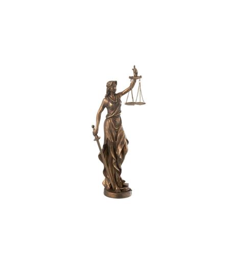 Statuette Femme Justice 39cm Cuivre