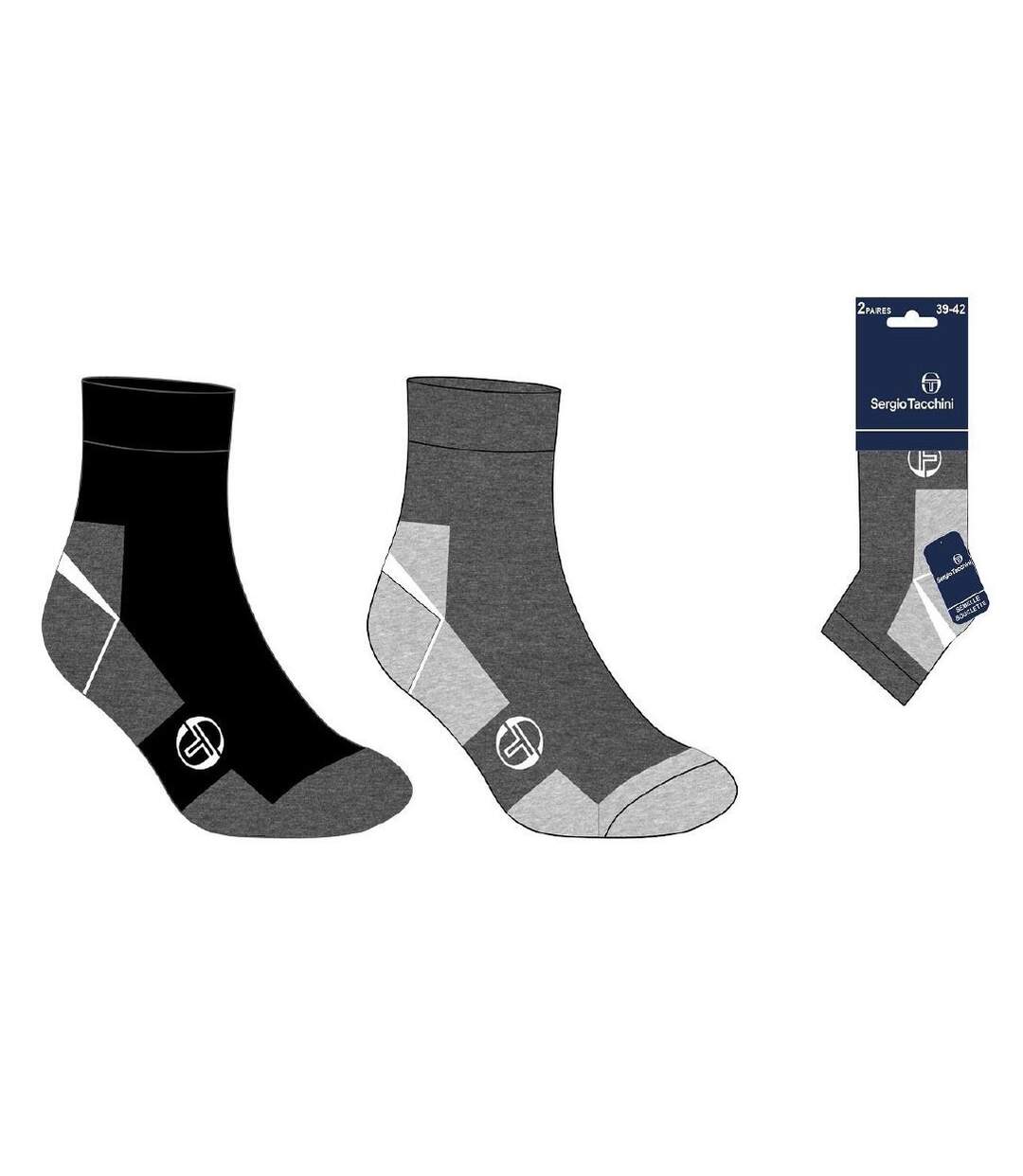 Chaussettes Homme QUARTER SERGIO TACCHINI Lot de 8 Pack de 8 Paires 2604 BOUCLETTE-5