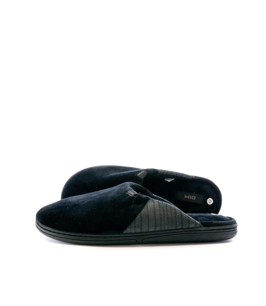 Chaussons noir homme dim wenzel-1