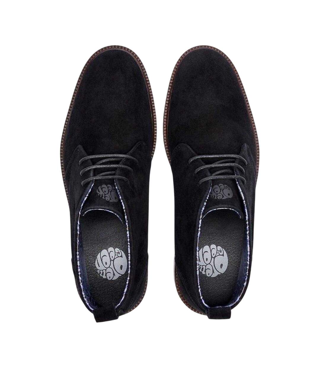 Mens Suede Flat Chukka Boots Black Pretty Green-2