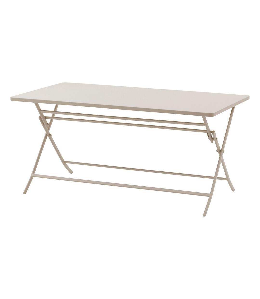 Table de jardin pliante rectangulaire 6 places GREENSBORO - Argile-1