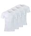 Blanc 4/L Lot de 4 Tee-shirts homme col V Eco Pack-1