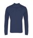 Premier Mens Long Sleeve Coolchecker Pique Polo Shirt (Navy)